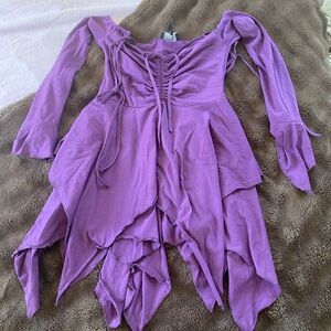 Dolls Kill Lavender/Purple Handkerchief Hem Dress